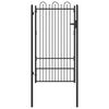 vidaXL Puerta de cerca HORST 100 x 175 cm Acero Negro Con cerradura
