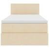vidaXL Cama con almacenamiento y colch&oacute;n con colch&oacute;n Crema 90 x 190 cm