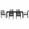 vidaXL Conjunto de Comedor de Jard&iacute;n 7 pcs Negro