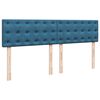 vidaXL Cama box spring con colch&oacute;n terciopelo azul 180x200 cm
