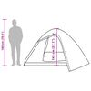 vidaXL Tienda de campa&ntilde;a igl&uacute; para 4 personas impermeable marr&oacute;n