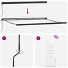 vidaXL Toldo retr&aacute;ctil aluminio y tela gris antracita 4x3 m