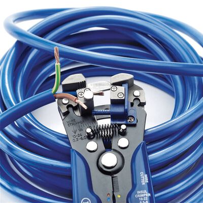 Draper Tools Pelacables automático/engastadora 2 en 1 azul 35385