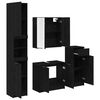 vidaXL Juego de muebles de baño 4 pcs Roble Negro Madera de ingeniería