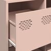 vidaXL Aparador de acero laminado en frío rosa 135x39x73,5 cm