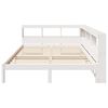 vidaXL Cama con estanter&iacute;a sin colch&oacute;n madera maciza blanca 150x200 cm
