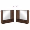 vidaXL Juego de muebles de ba&ntilde;o Montaje en la pared 2 pcs Roble Marr&oacute;n
