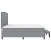 vidaXL Cama tipo Box Spring con colch&oacute;n Gris Claro 200 x 200 cm tela