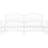 vidaXL Estructura cama sin colchón con estribo metal blanco 193x203 cm