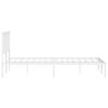 vidaXL Estructura cama sin colch&oacute;n con cabecero metal blanco 183x213cm