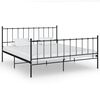vidaXL Estructura de cama sin colch&oacute;n metal negro 160x200 cm