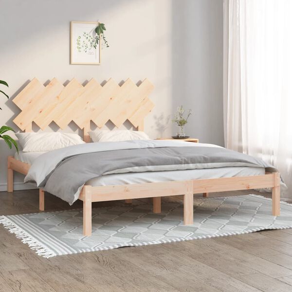 vidaXL Estructura de cama de madera maciza 150x200 cm