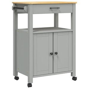 vidaXL Carrito de cocina MONZA madera maciza de pino 60x40x88,5 cm