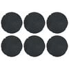 vidaXL Piedra decorativa 6 pcs Negro &Oslash; 45 x 1,8 cm Goma