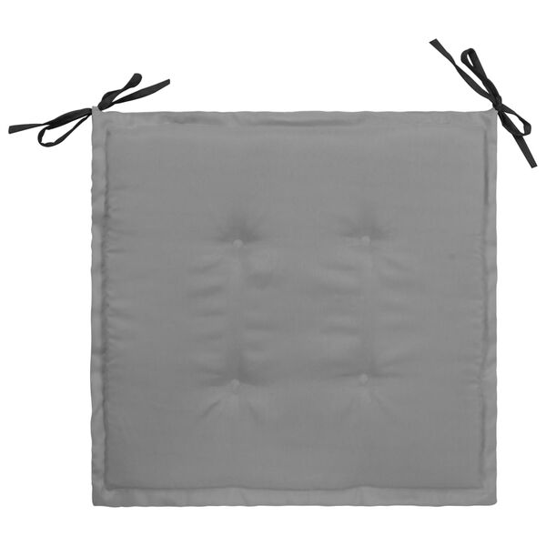 vidaXL Cojines para sillas de jard&iacute;n 2 uds negro y gris 50x50x3 cm