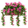 vidaXL Flores Artificiales Rojo P&uacute;rpura 55 x 20 x 55 cm PE y acero