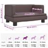 vidaXL Cama para perros de cuero sint&eacute;tico marr&oacute;n 60x40x30 cm