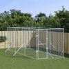 vidaXL Perrera de exterior acero galvanizado plateado 2x6x2 m