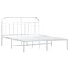 vidaXL Estructura cama sin colch&oacute;n con cabecero metal blanco 140x200cm