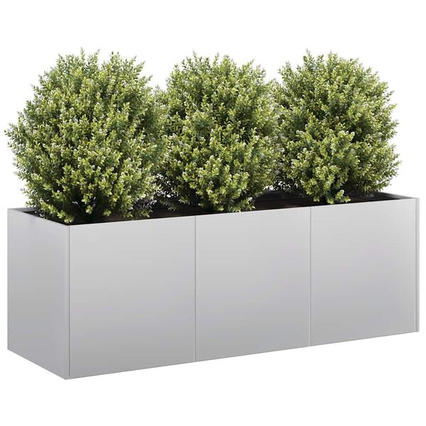 vidaXL Jardinera 120x40x40 cm de acero galvanizado
