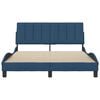 vidaXL Estructura de cama sin colch&oacute;n Hanko tela azul 140x200 cm