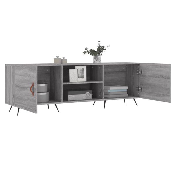 vidaXL Mueble para TV madera de ingenier&iacute;a gris Sonoma 150x30x50 cm