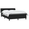 vidaXL Cama box spring con colch&oacute;n terciopelo negro 160x210 cm