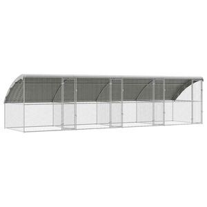 vidaXL Jaula para pollos 4 uds. Plateado 800 x 200 x 200 cm