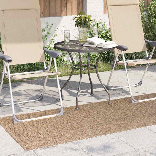 vidaXL Alfombras de &aacute;rea Moir&eacute; Rectangular Natural 150 x 80 cm