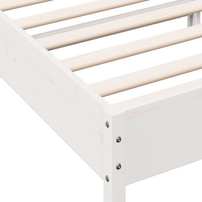 vidaXL Estructura de cama con cabecero madera pino blanco 75x190 cm