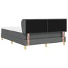vidaXL Cama tipo Box Spring con colch&oacute;n Gris oscuro 140 x 200 cm tela