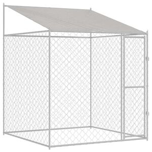 vidaXL Jaula para perro 200 x 200 x 258 cm acero y PE