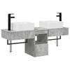 vidaXL Juego de Muebles de Ba&ntilde;o 3 uds. Gris Hormig&oacute;n 136 x 35 x 80 cm