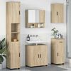 vidaXL Juego de muebles de ba&ntilde;o con caj&oacute;n 5 pcs Roble Sonoma
