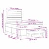 vidaXL Cama tipo Box Spring con colch&oacute;n Gris claro 120 x 200 cm tela
