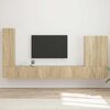 vidaXL Conjunto de mueble para TV de pared 6 pcs Roble Sonoma