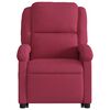 vidaXL Sillón de masaje reclinable elevable terciopelo rojo tinto