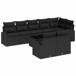 vidaXL Conjunto de sof&aacute; de jard&iacute;n 9 uds. 8-N&uacute;mero de plazas