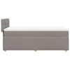 vidaXL Cama box spring con colch&oacute;n tela gris taupe 80x200 cm