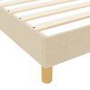 vidaXL Estructura de cama con cabecera Crema 200 x 200 cm tela