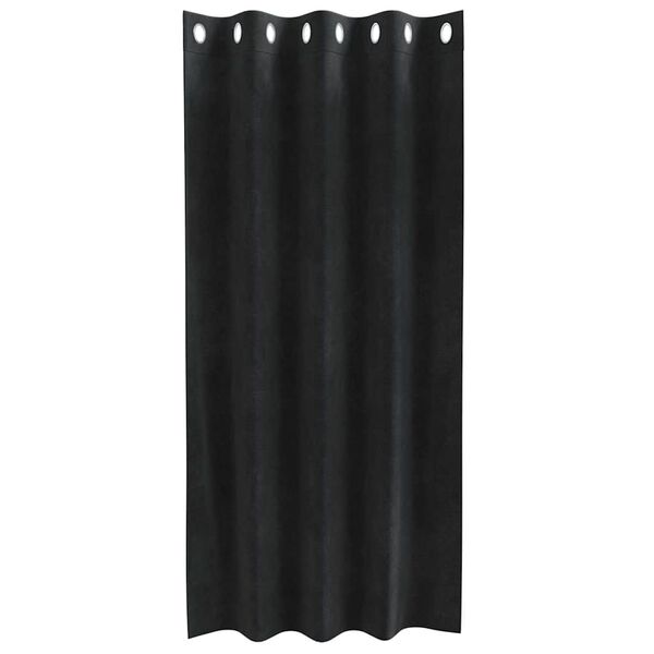 vidaXL Cortinas opacas 2 pcs Negro 140 x 175 cm Terciopelo