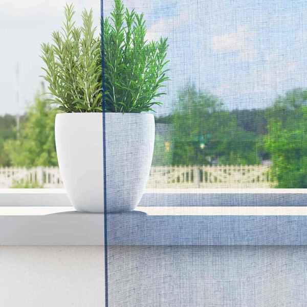 vidaXL Cortinas de gasa con trabillas 2 uds azul real 140x260 cm
