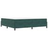 vidaXL Estructura de cama con colch&oacute;n Verde oscuro 200 x 200 cm tela