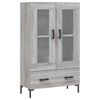 vidaXL Aparador alto madera de ingenier&iacute;a gris Sonoma 69,5x31x115 cm