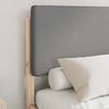 vidaXL Estructura de Cama con Cabecera Tapizada Gris Claro