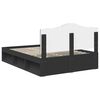 vidaXL Estructura de cama Negro 150 x 200 cm Madera de pino macizo