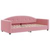 vidaXL Sof&aacute; cama sin colch&oacute;n terciopelo rosa 90x200 cm