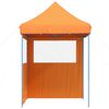 vidaXL Tienda de fiesta plegable Pop-Up 2 paredes laterales naranja