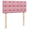 vidaXL Cama box spring con colch&oacute;n terciopelo rosa 80x200 cm