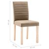 vidaXL Sillas de comedor 6 unidades tela gris taupe